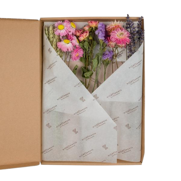 Droogbloemen - Flowers in Letterbox - Pink - 5 stuks - ↕30cm