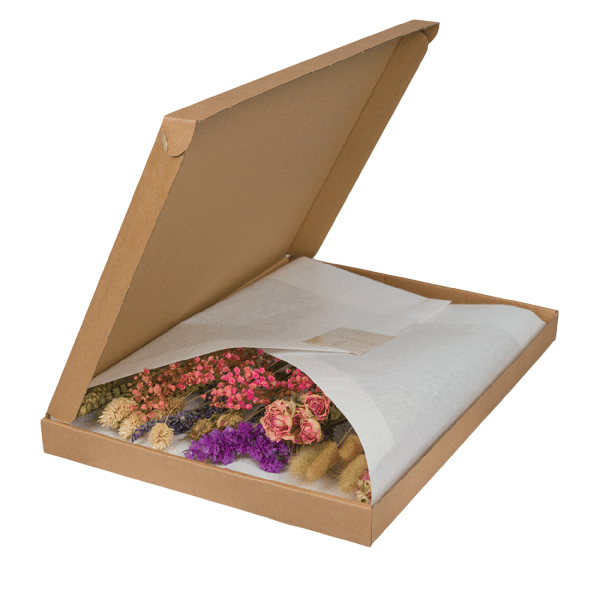 Droogbloemen in Letterbox - Pink