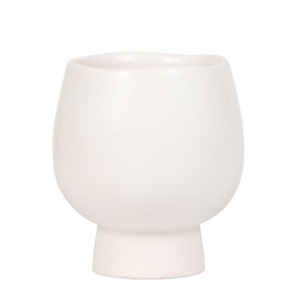 Scandic white bloempot - Witte keramieken sierpot - ¯9cm