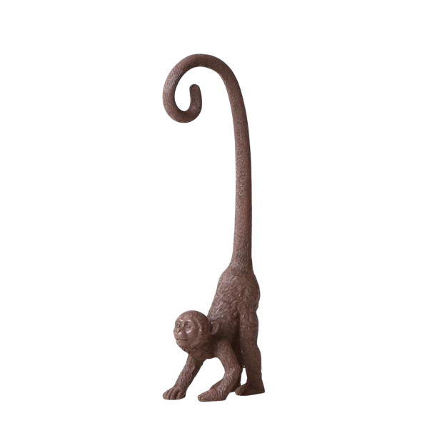 Ornament - Decoratie beeld Monkey long tail - Brown