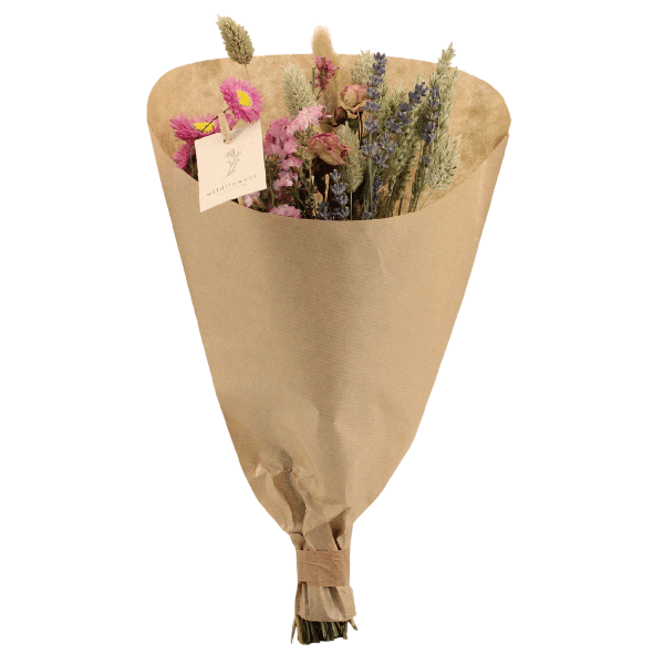 Droogbloemen Field Bouquet Pink - Ø15cm - ↕35cm