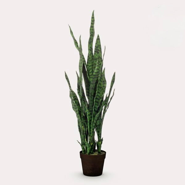 Kunstplant - Sanseveria black coral - Vrouwentong - 97 cm